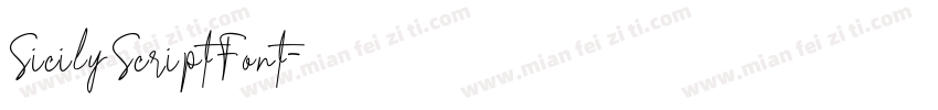 Sicily Script Font字体转换